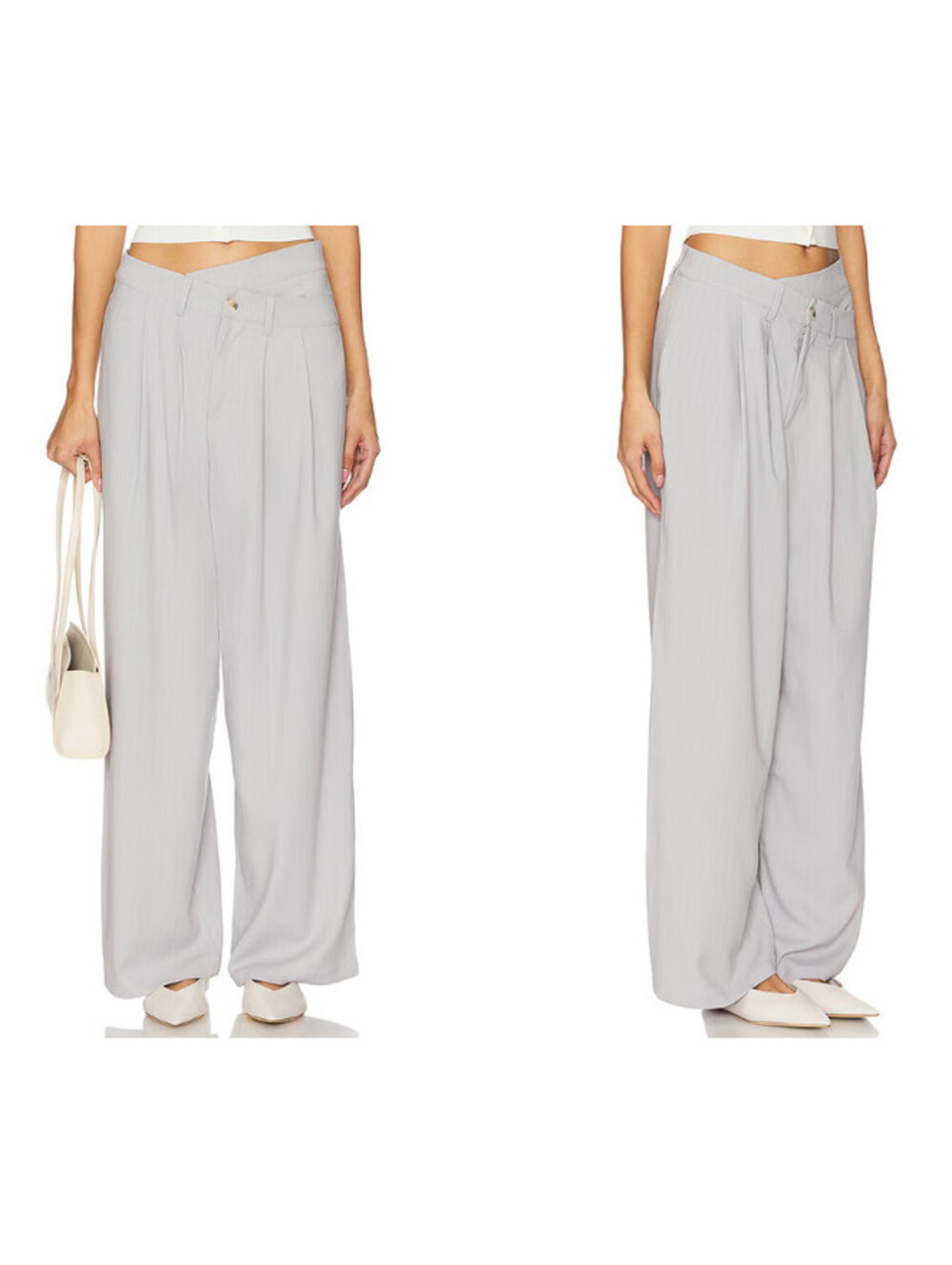 Lioness La Mesa Pant in Light Grey Pinstripe SIZE M NWT $89MSRP